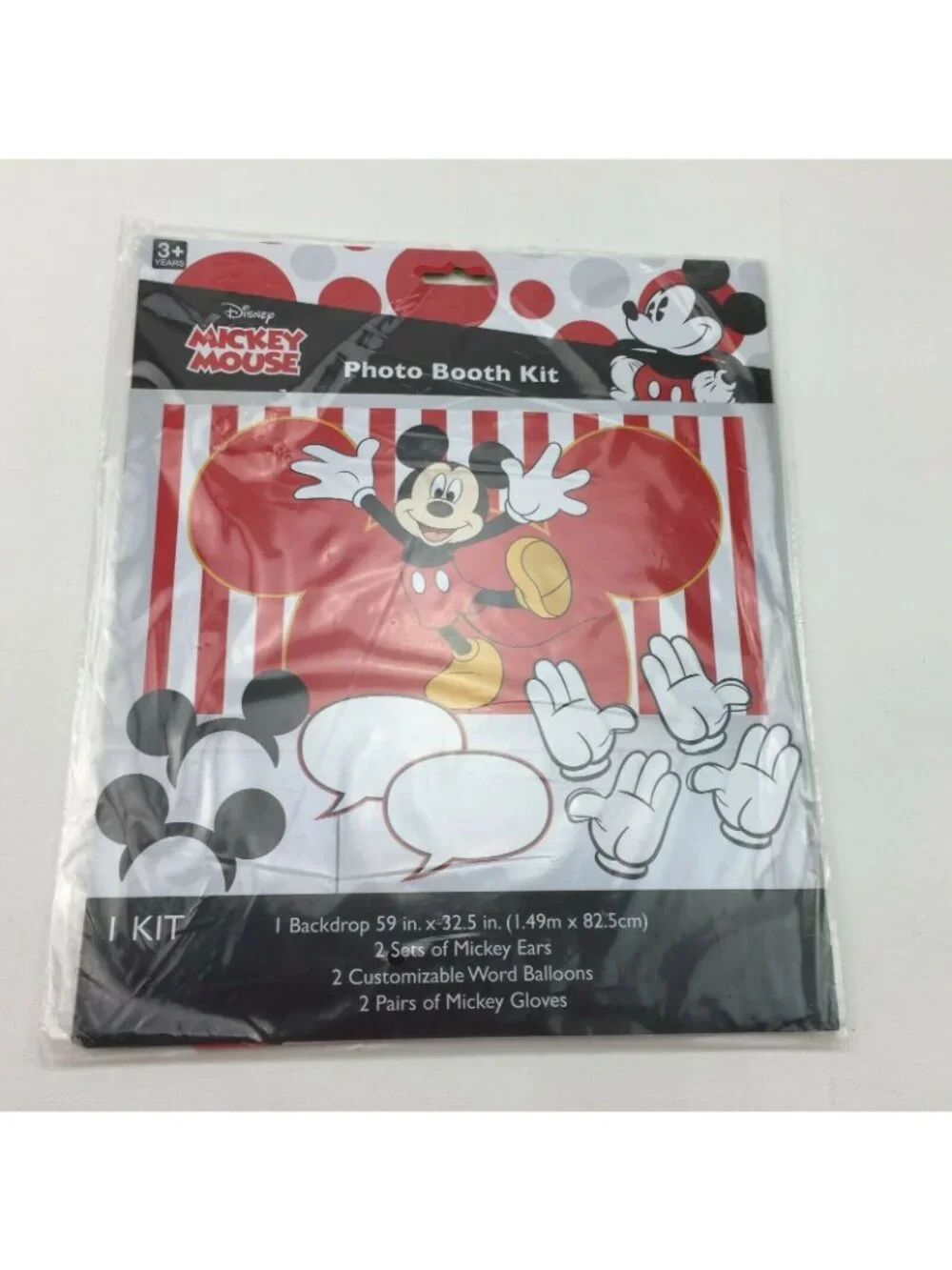 Disney Mickey Mouse Photo Booth Kit With Backdrop Props & Accessories Party Fun